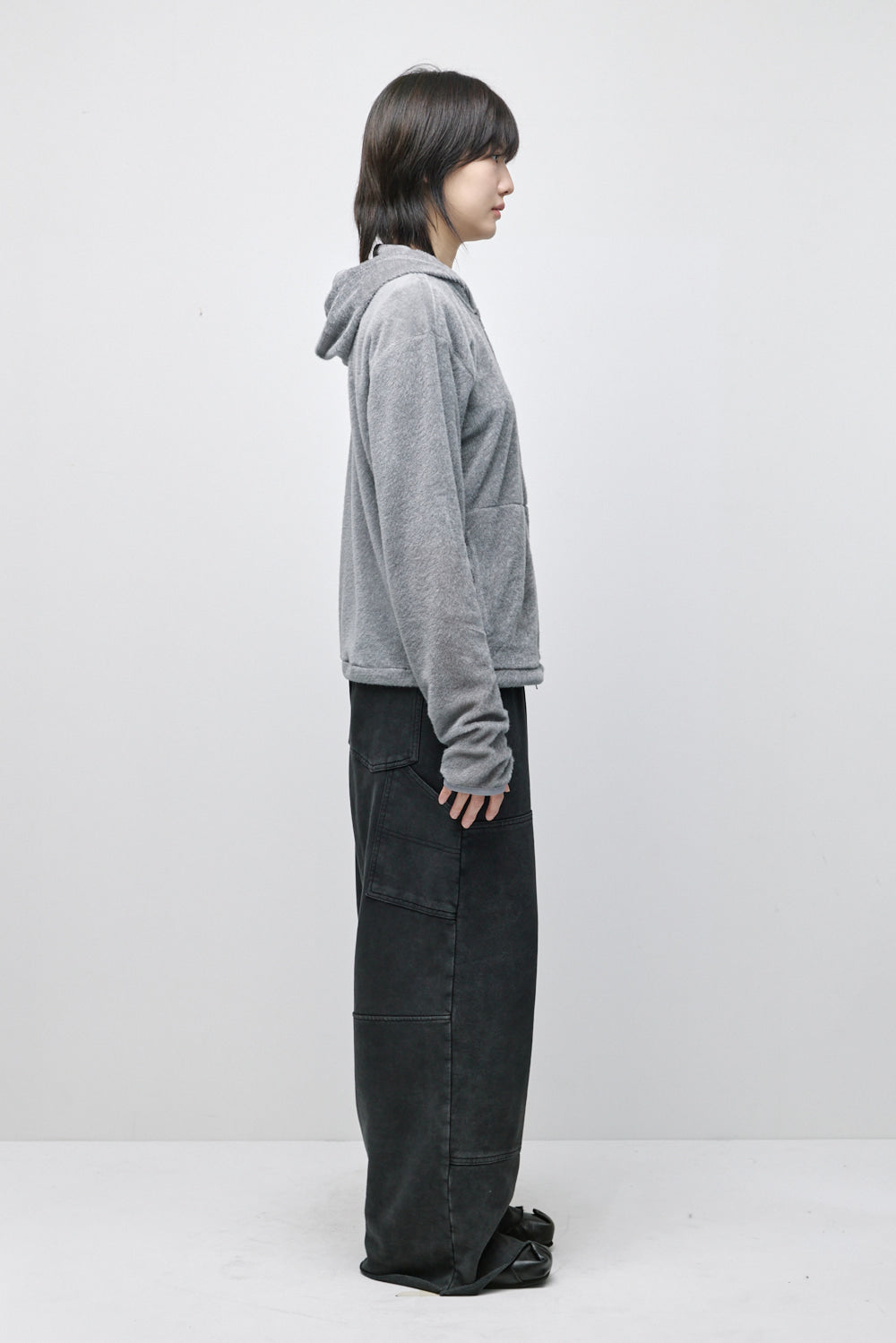 Hatchingroom - Fuzzy Mesh Hoodie Light (Grey) product image 10 | TRAB K-Fashion Australia