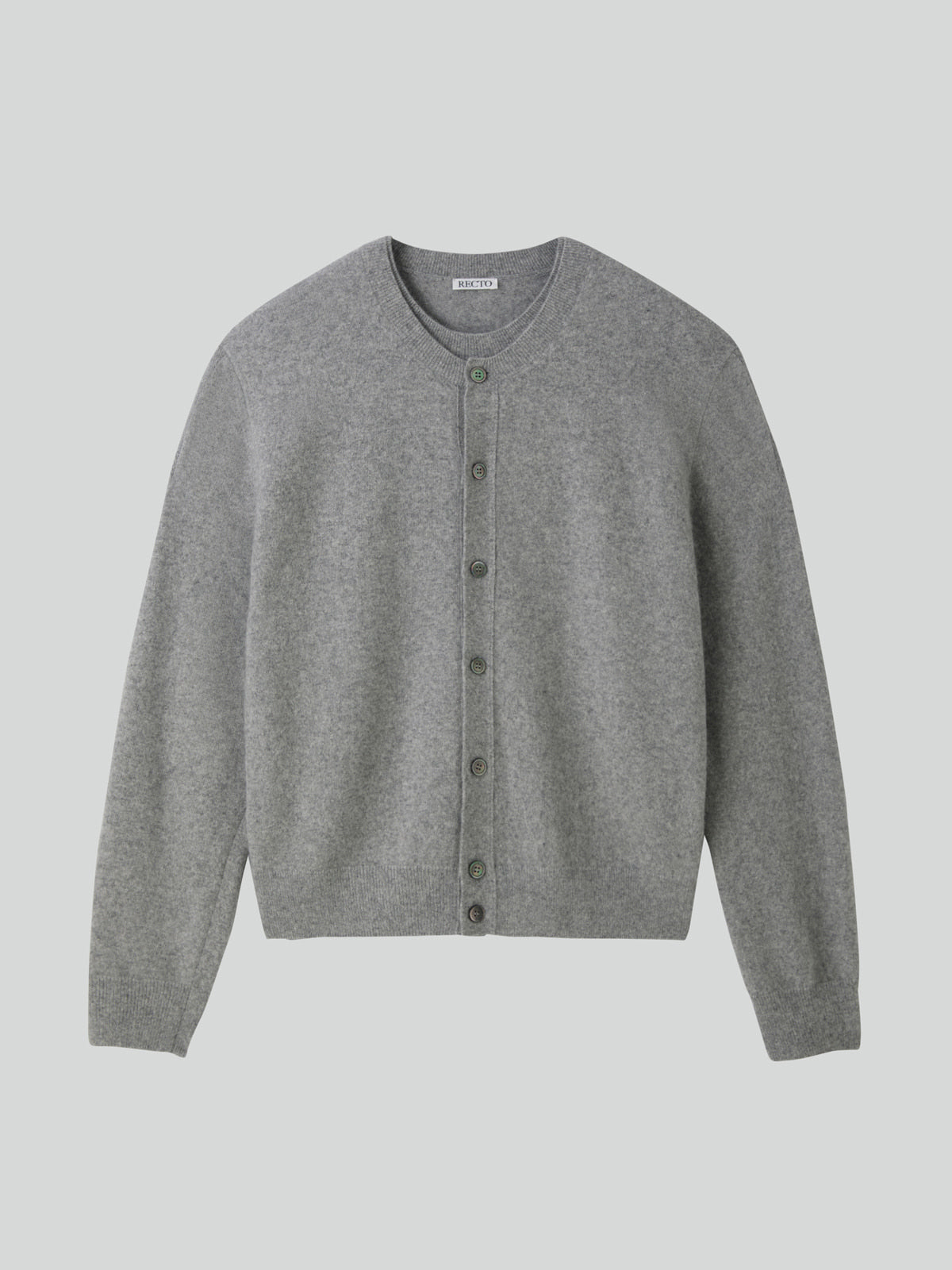 Recto - Crew Neck Layered Cardigan Knit Top (Melange Grey) product image 8 | TRAB K-Fashion Australia