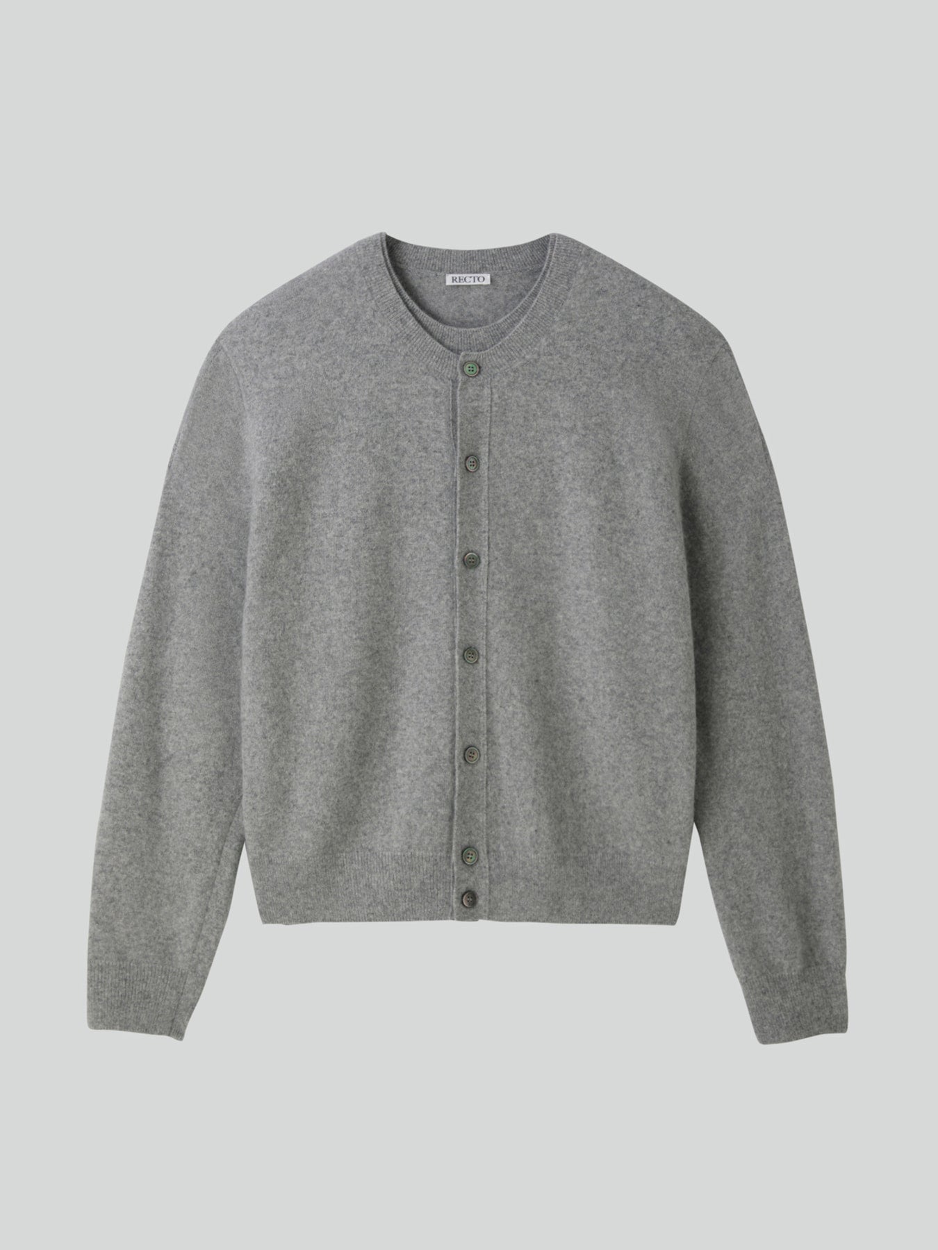 Recto - Crew Neck Layered Cardigan Knit Top (Melange Grey) product image 8 | TRAB K-Fashion Australia