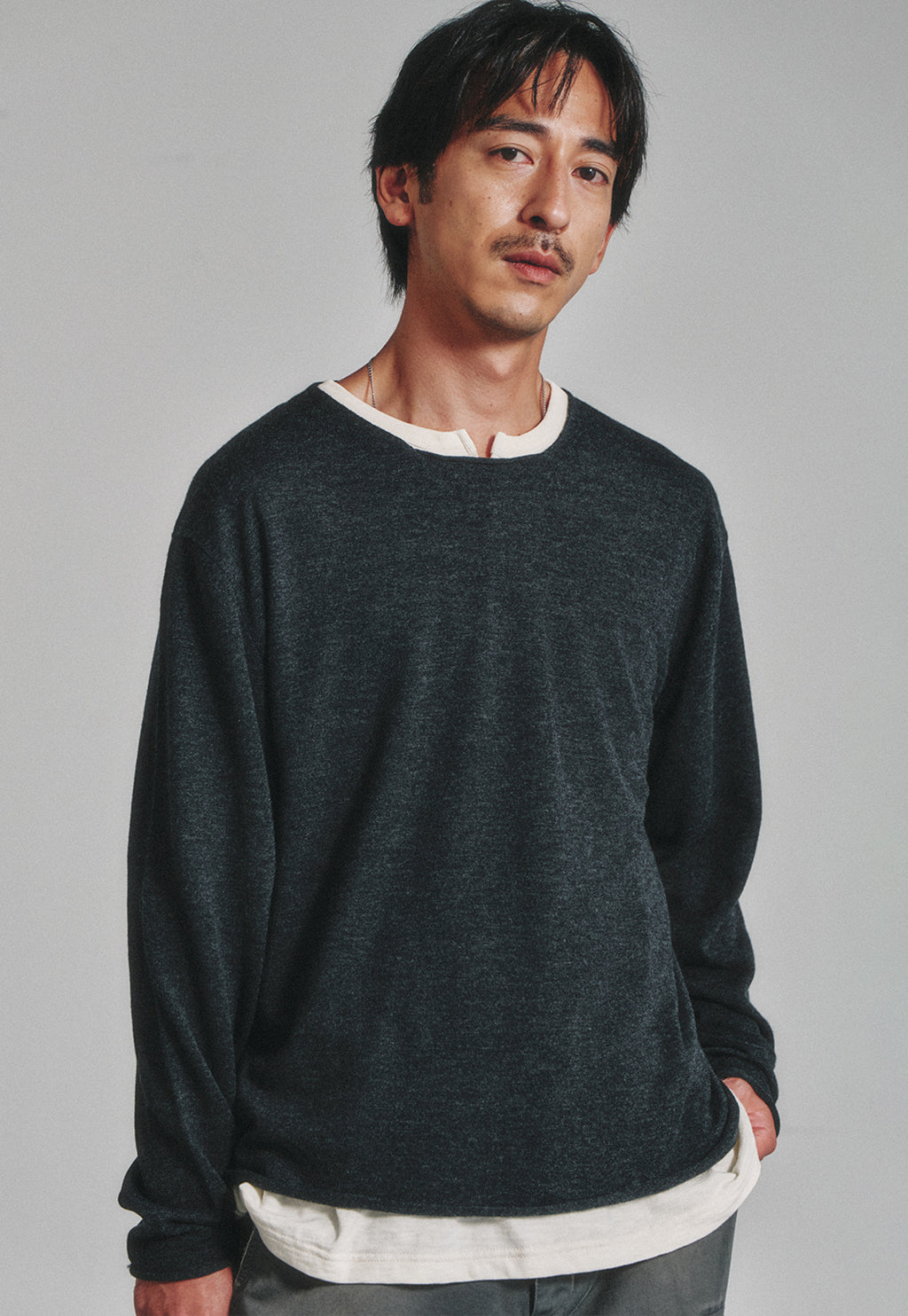 Art if acts - Cut Off Knit (Grey) product image 5 | TRAB K-Fashion Australia