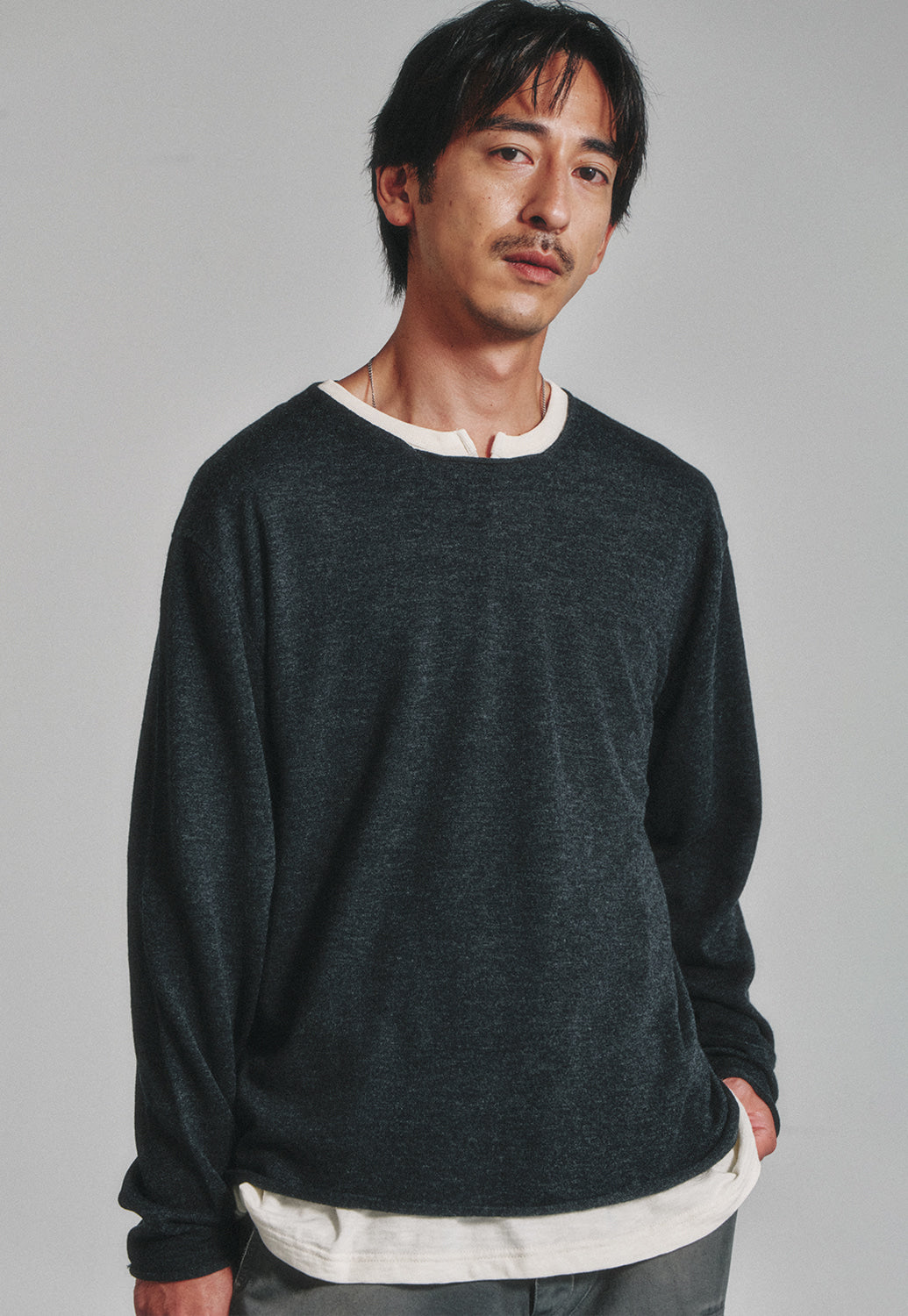 Art if acts - Cut Off Knit (Grey) product image 5 | TRAB K-Fashion Australia