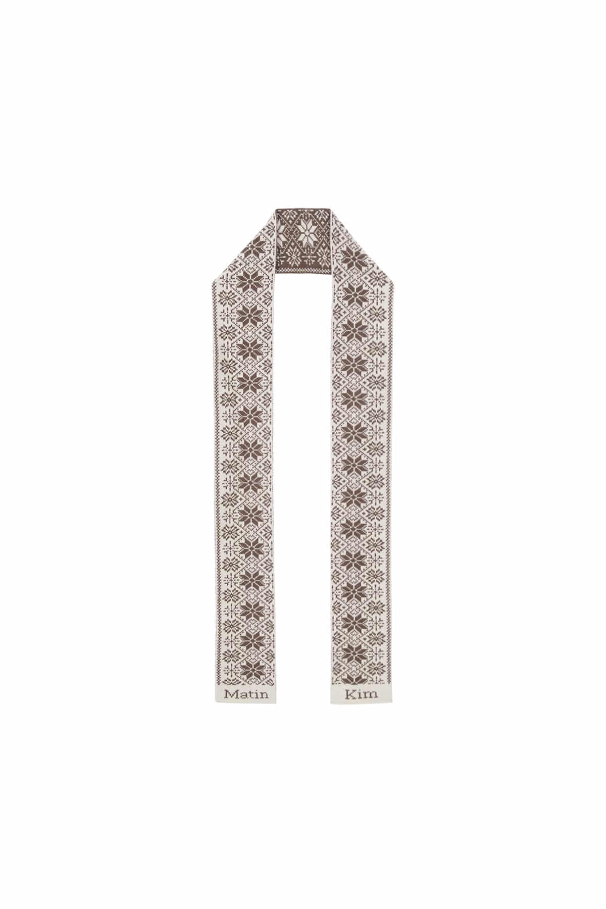 Matin Kim - Matin Snowflake Muffler (Brown) product image 4 | TRAB K-Fashion Australia