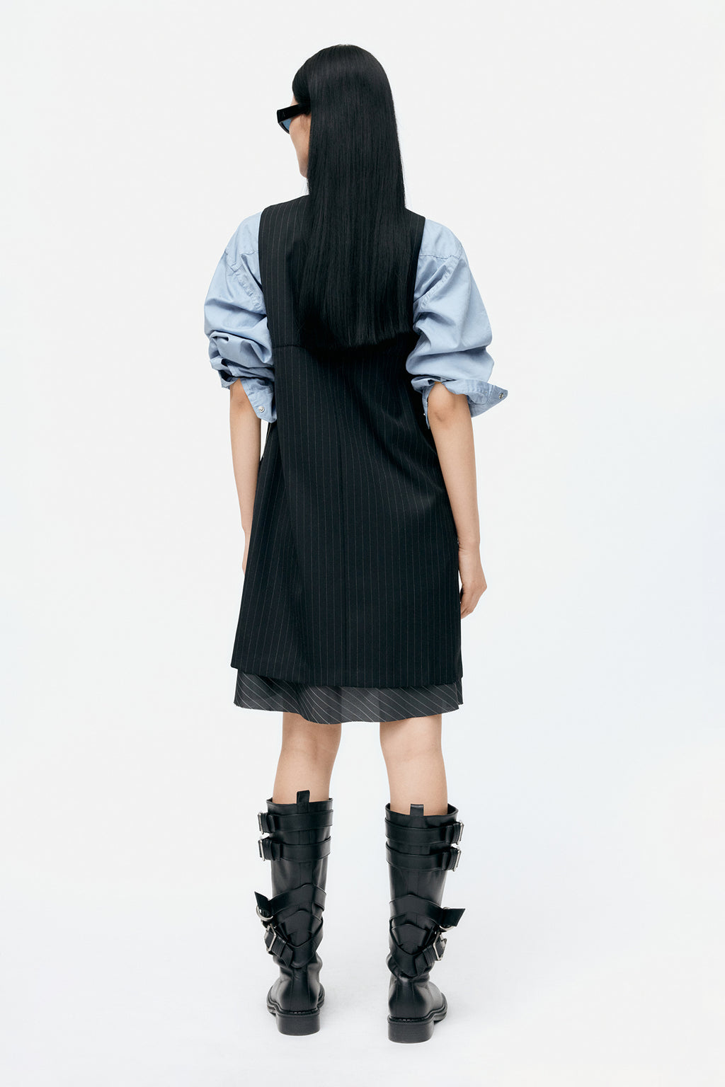 Andersson Bell - Blazer Cut Sleeveless Dress (Black) product image 2 | TRAB K-Fashion Australia