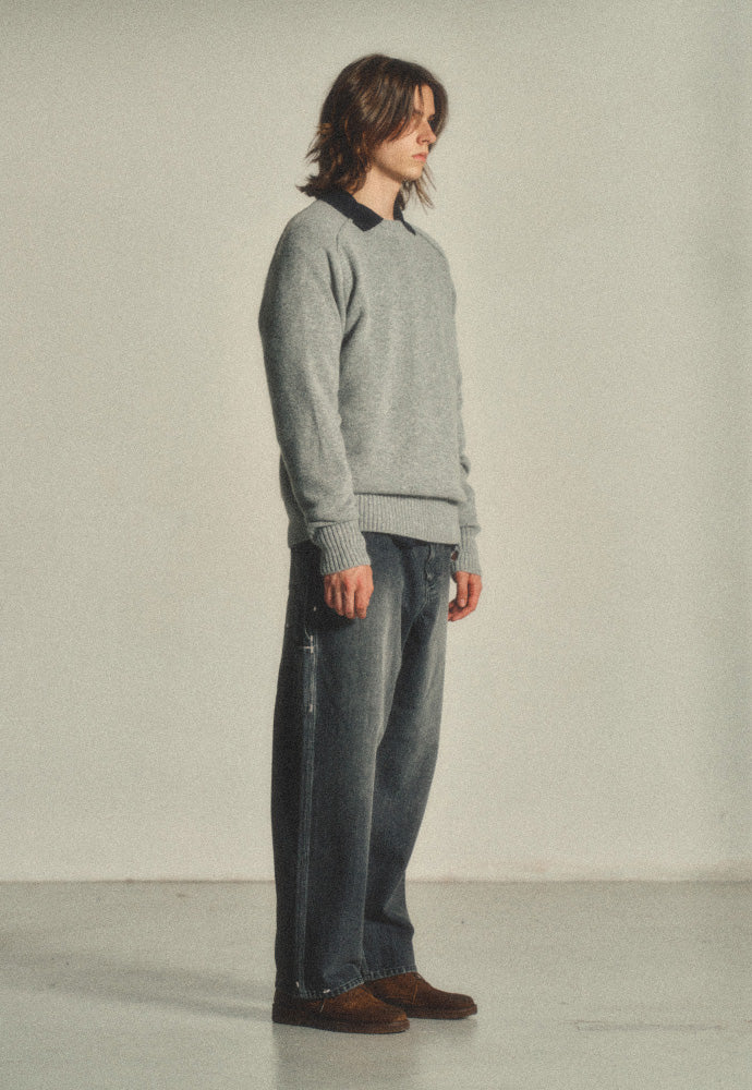 Art if acts - Washed Denim Carpenter Pants (Used Black) product image 2 | TRAB K-Fashion Australia