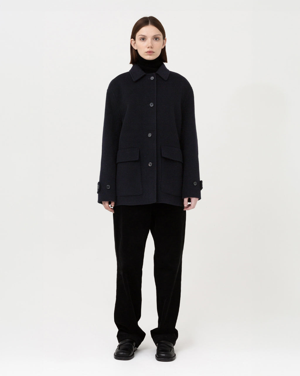 Brownyard - Handmade Half Coat (Dark Navy) product image 1 | TRAB K-Fashion Australia