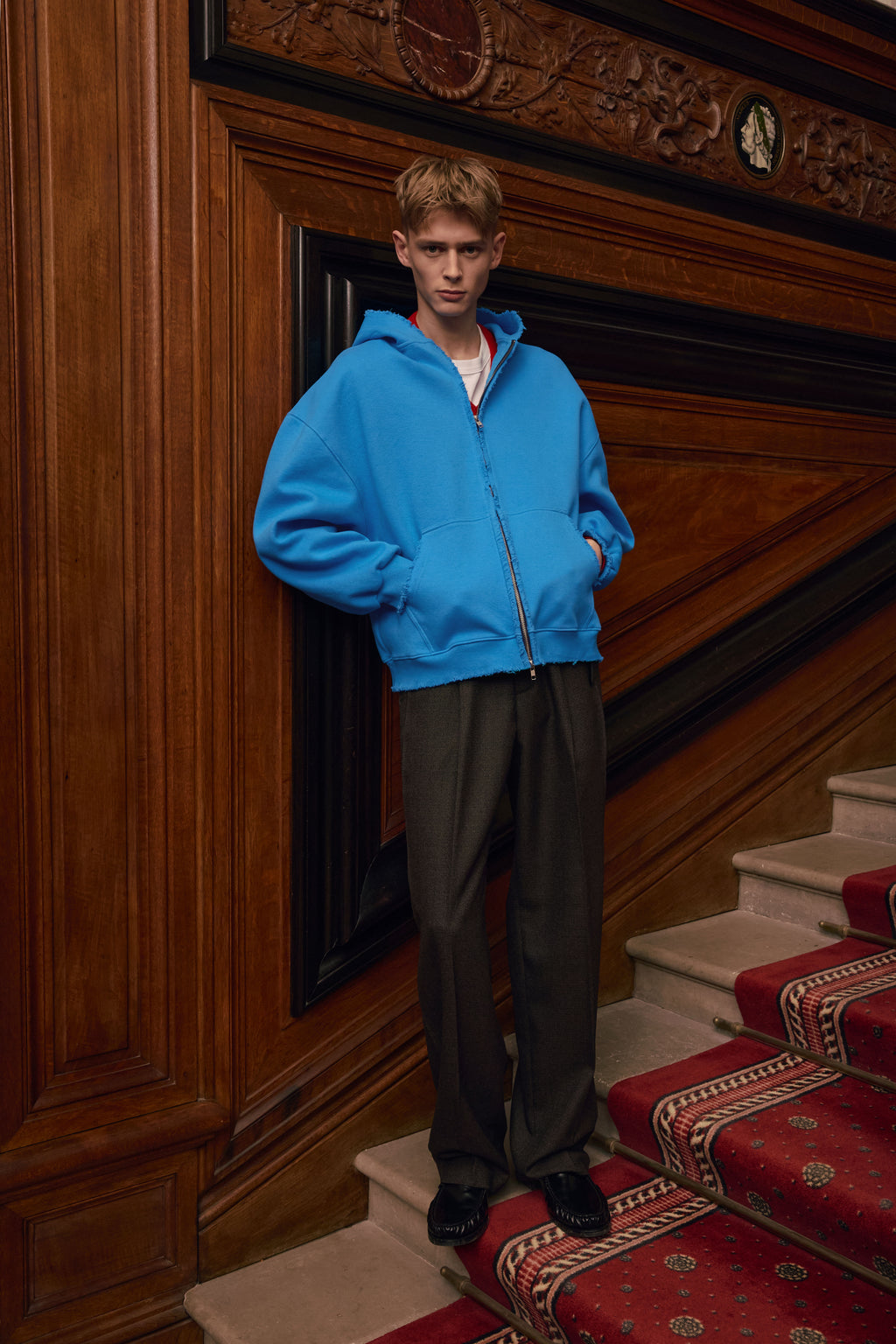 STU - Hoodie Zip-up (Blue) product image 6 | TRAB K-Fashion Australia