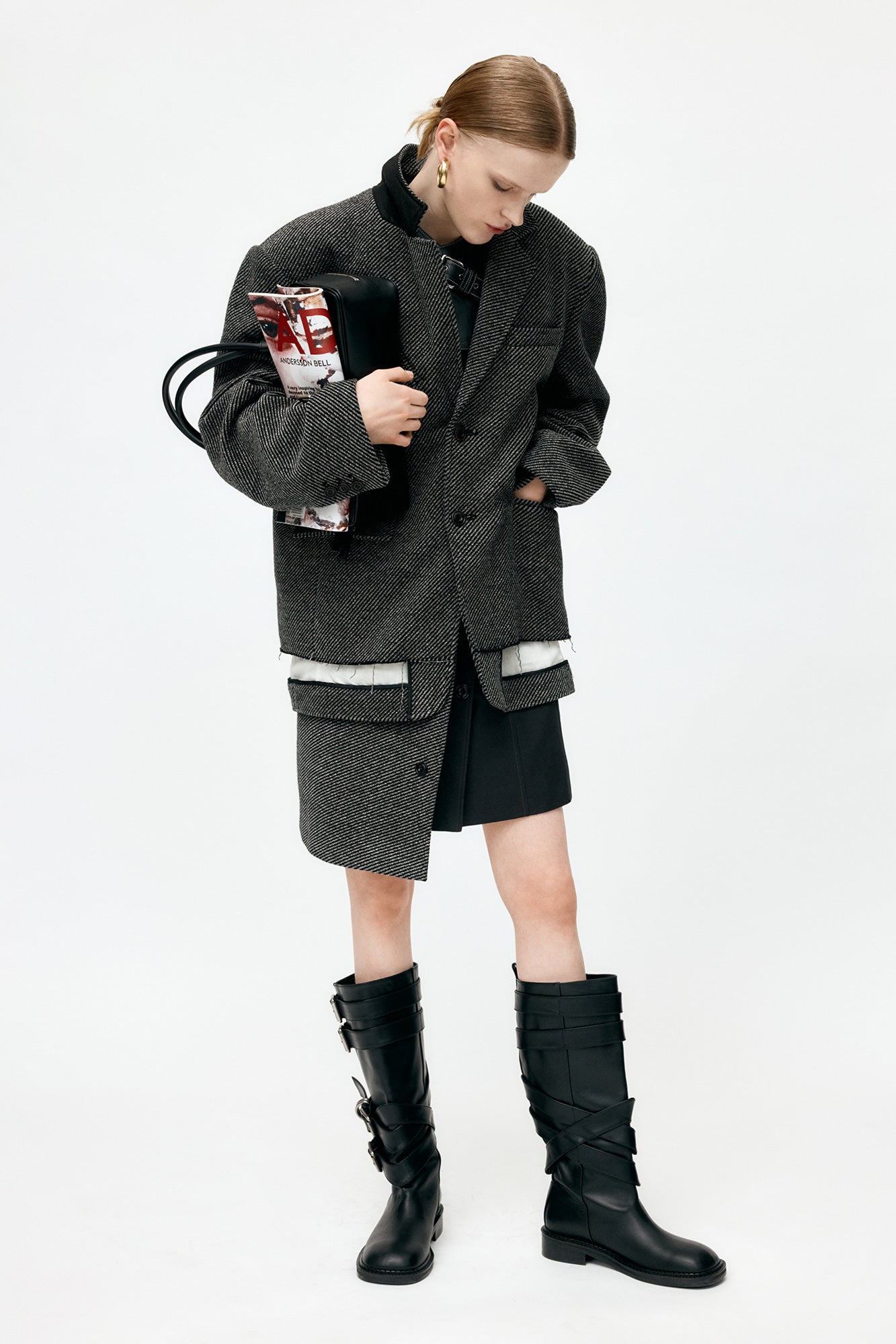 Andersson Bell - Unisex Inside-Out Wool Jacket (Grey) product image 15 | TRAB K-Fashion Australia