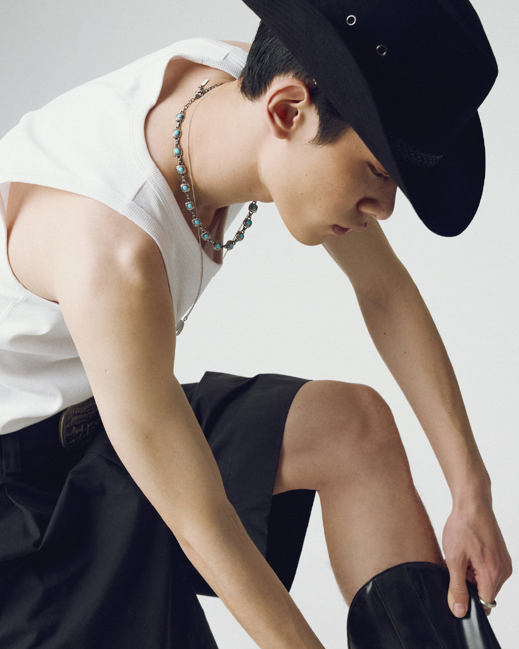 Numbering - Square Concho Link Necklace #8780 product image 1 | TRAB K-Fashion Australia