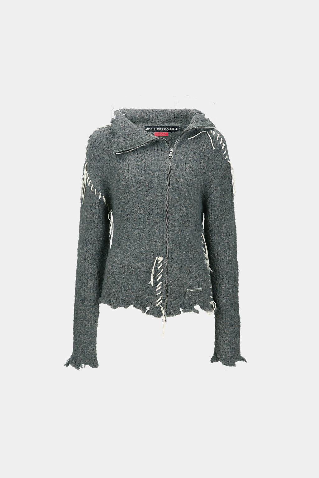 Andersson Bell - Harlow Damaged Knit Jacket (Grey) product image 8 | TRAB K-Fashion Australia
