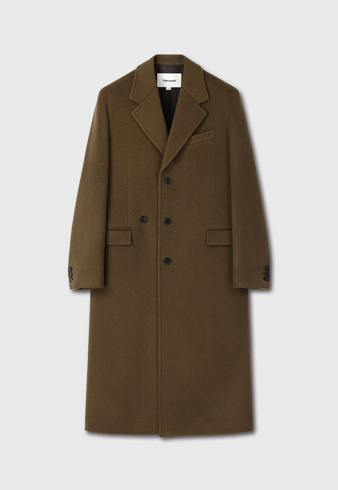 Tonywack - Cashmere Single-Breasted Tailored Wrap Coat (Wood Brown) product image 7 | TRAB K-Fashion Australia