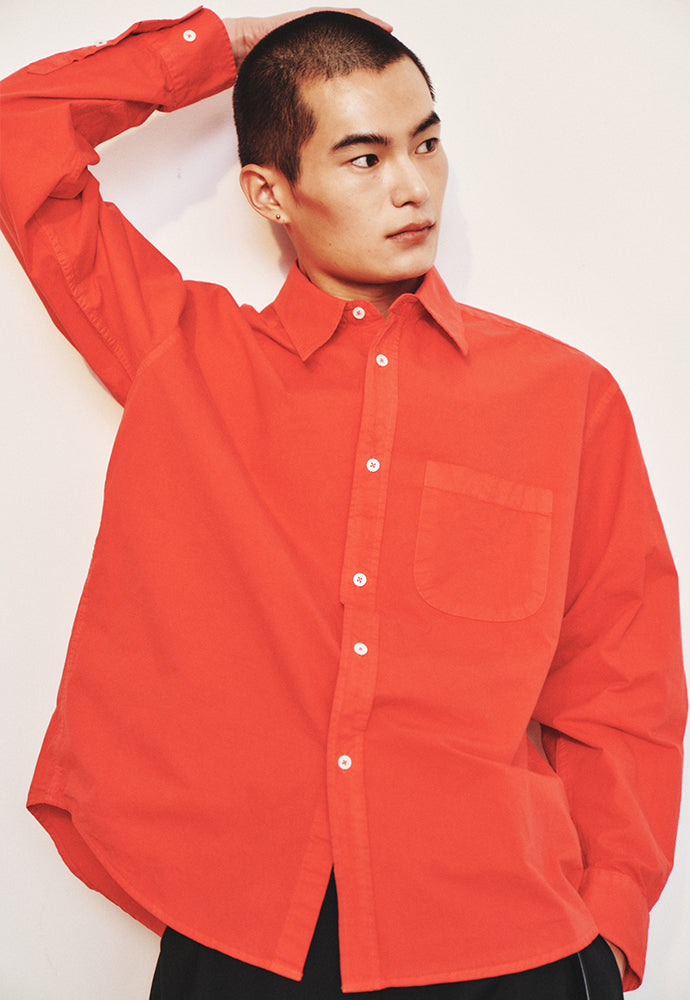 Art if acts - Saint Garment-dyed Shirt (Red) product image 6 | TRAB K-Fashion Australia