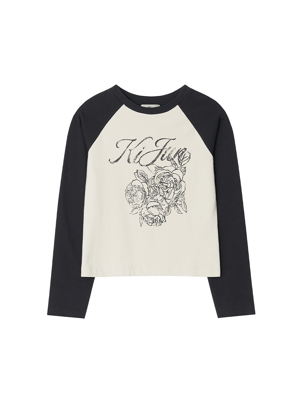 Kijun - Rose Raglan Tee (Charcoal) product image 7 | TRAB K-Fashion Australia