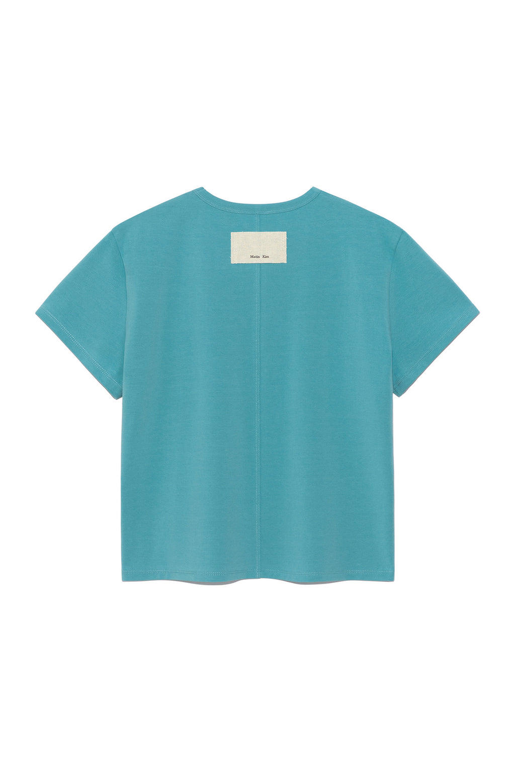 Matin Kim - Stitch Printing Detail Crop Top (Turquoise Blue) product image 2 | TRAB K-Fashion Australia