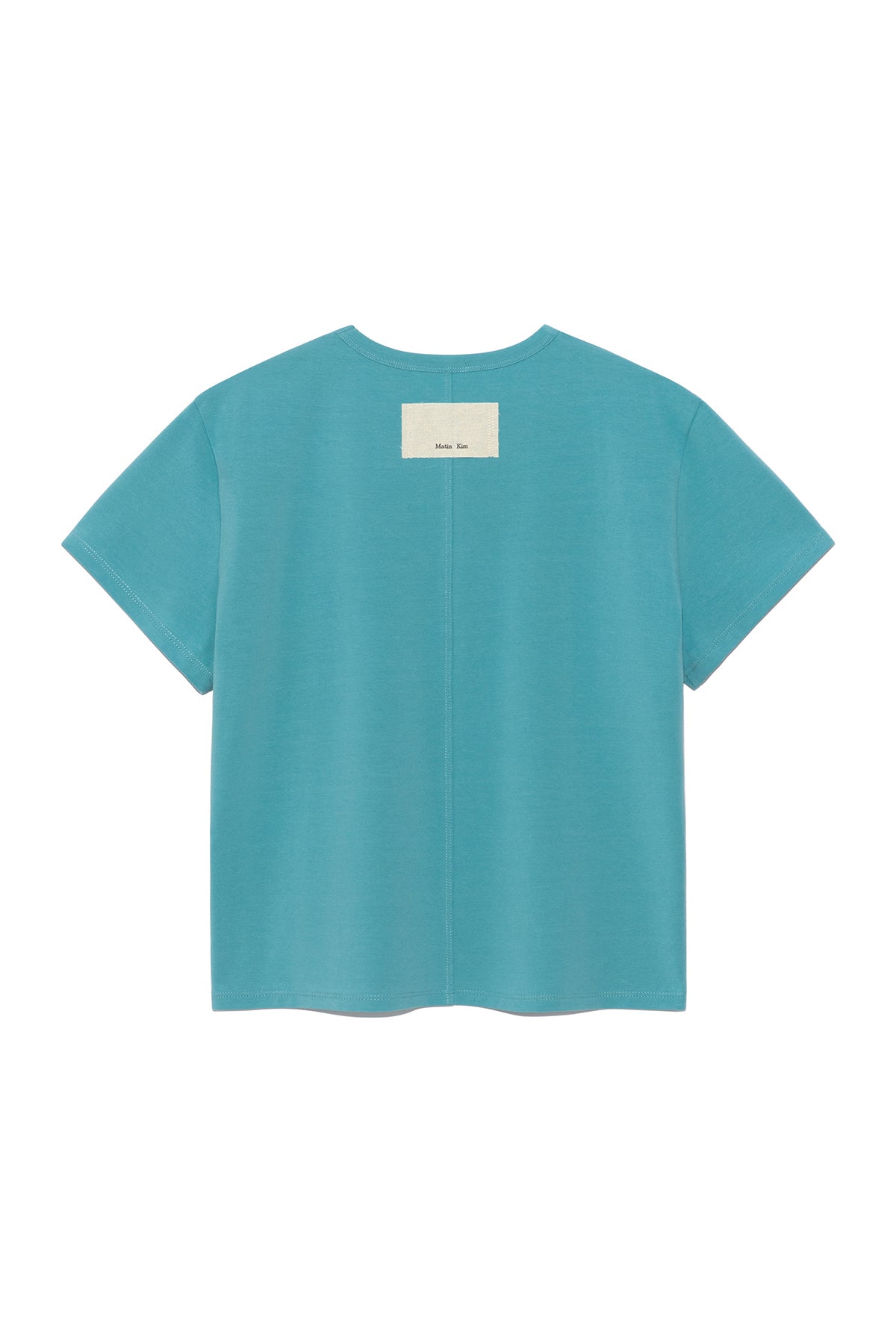 Matin Kim - Stitch Printing Detail Crop Top (Turquoise Blue) product image 2 | TRAB K-Fashion Australia