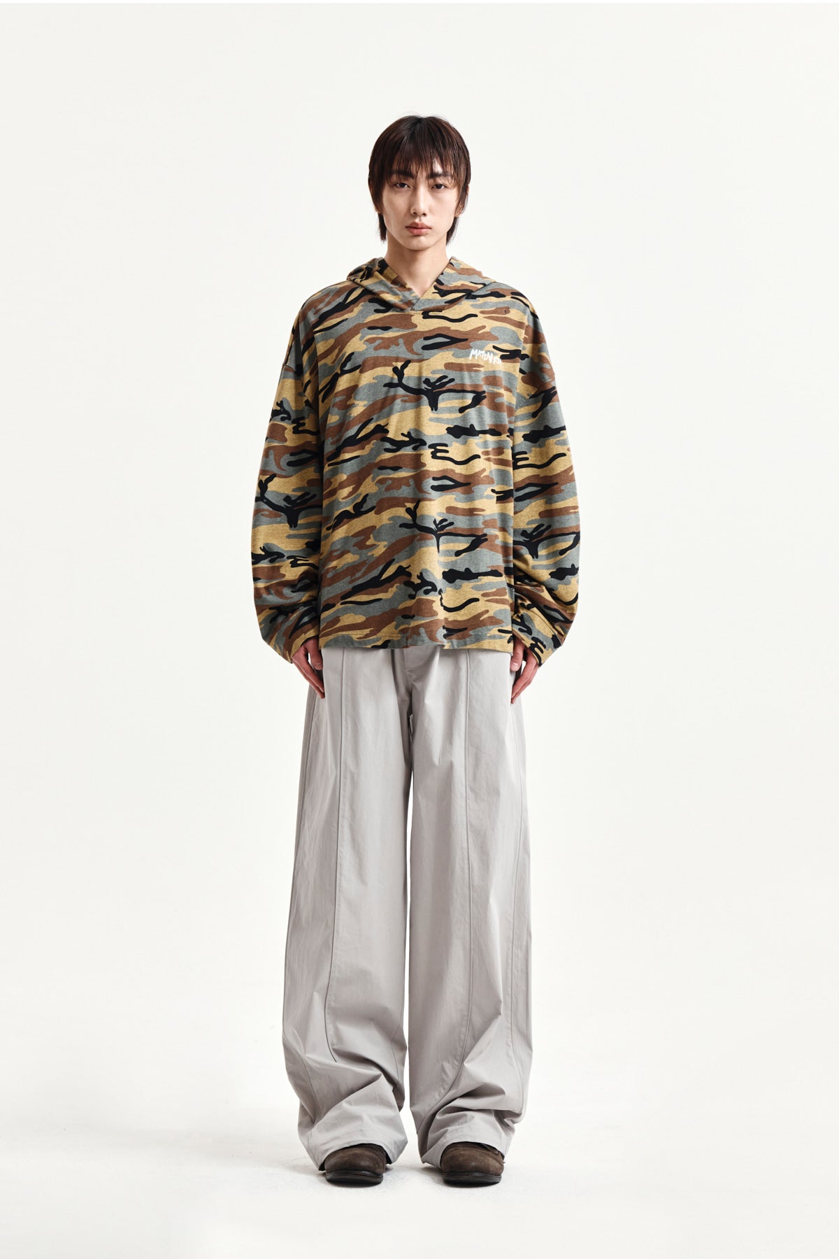 Matin Kim - Multi Panel Wide Pants (Light Grey) product image 10 | TRAB K-Fashion Australia