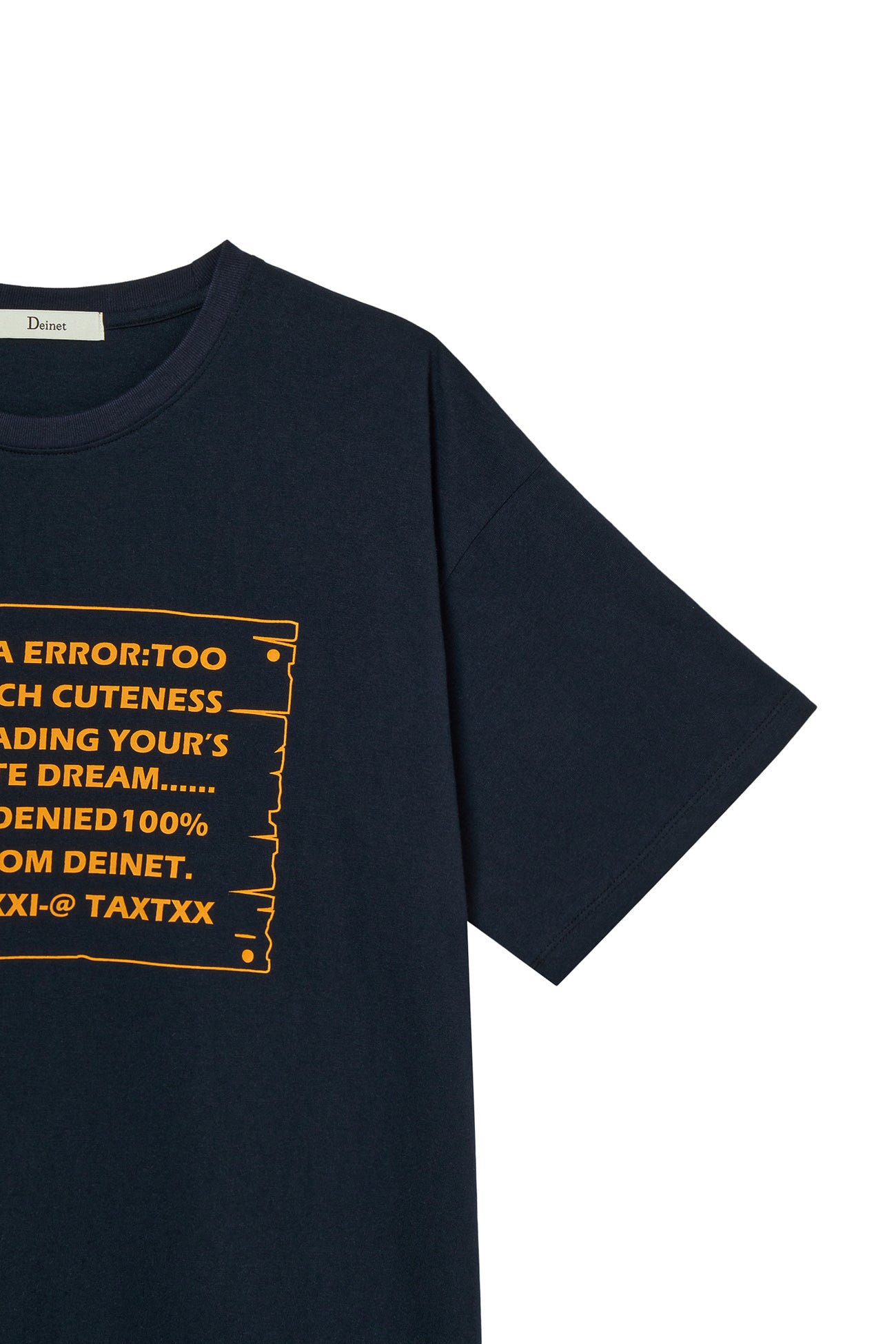 Deinet - D Lettering Graphic Oversized T-Shirt (Navy) product image 4 | TRAB K-Fashion Australia