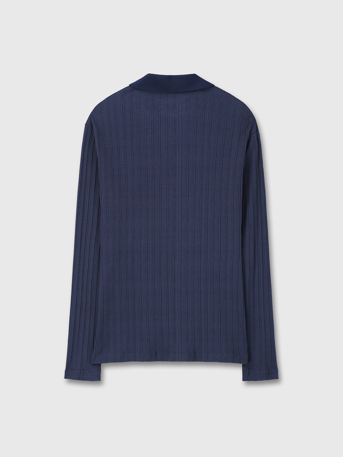 Tonywack - Easy Pleats Slim Polo Shirt (Navy Blue) product image 9 | TRAB K-Fashion Australia