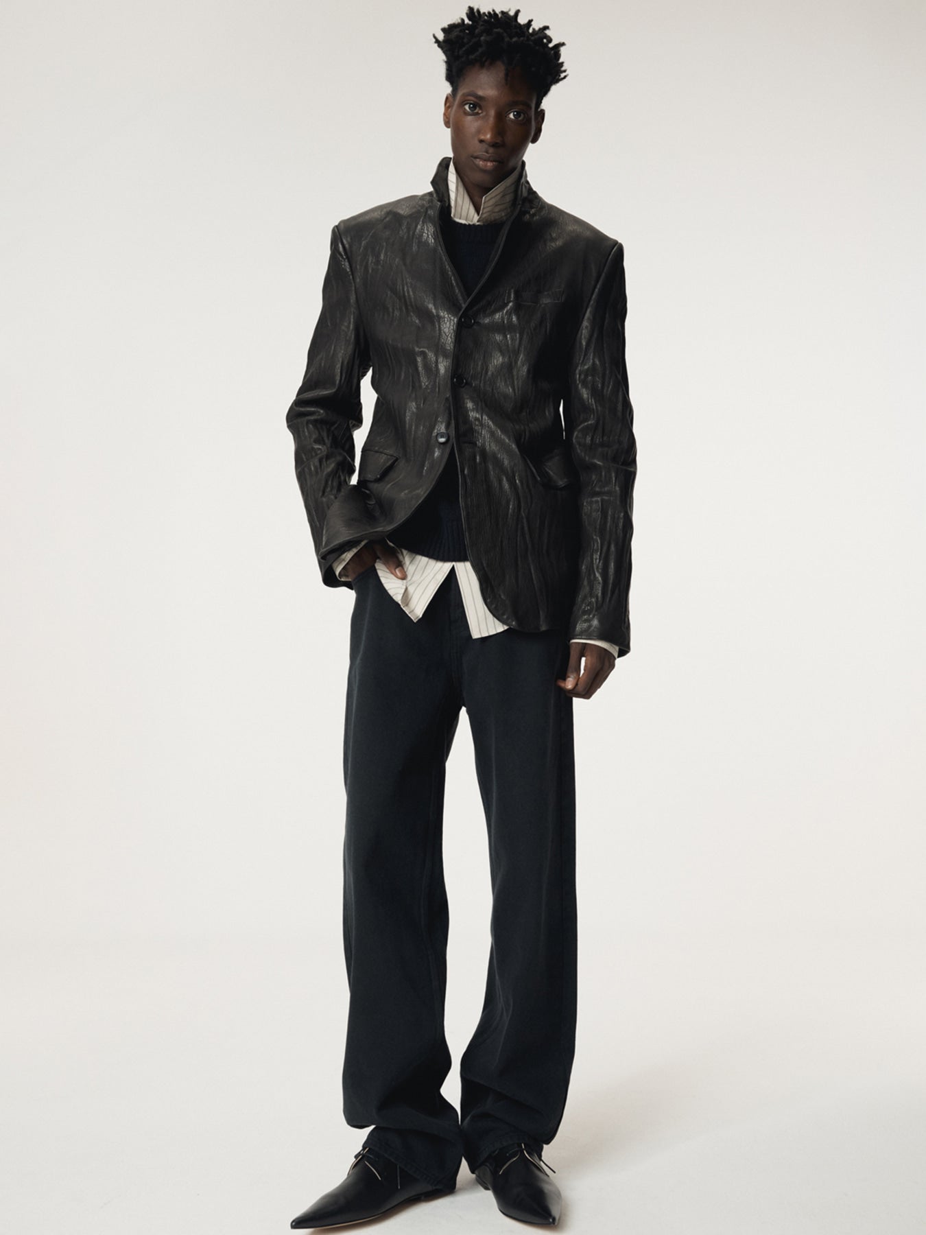 Recto - Loose Fit Denim Pants (Black) product image 5 | TRAB K-Fashion Australia