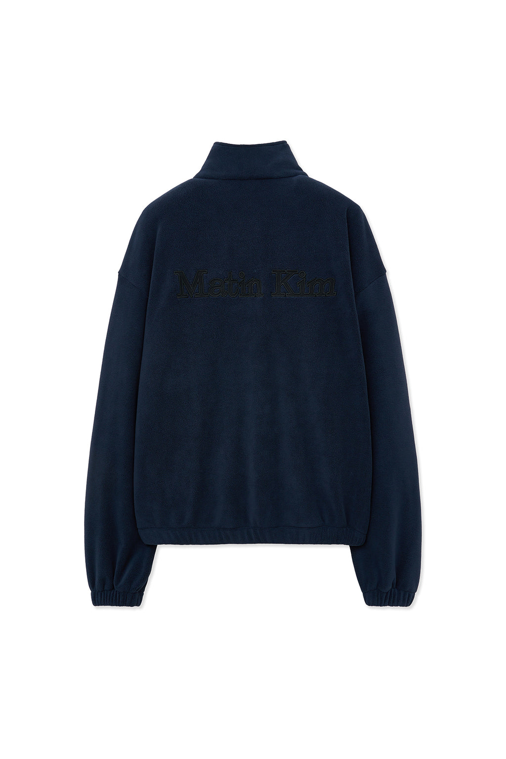 Matin Kim - Sherpa Fleece Half Zip Up Top (Navy) product image 3 | TRAB K-Fashion Australia