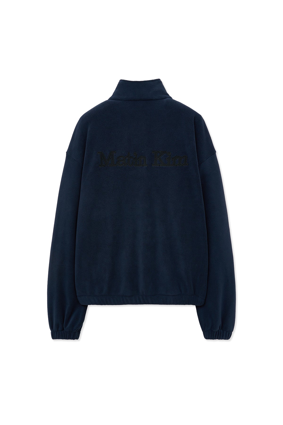 Matin Kim - Sherpa Fleece Half Zip Up Top (Navy) product image 3 | TRAB K-Fashion Australia