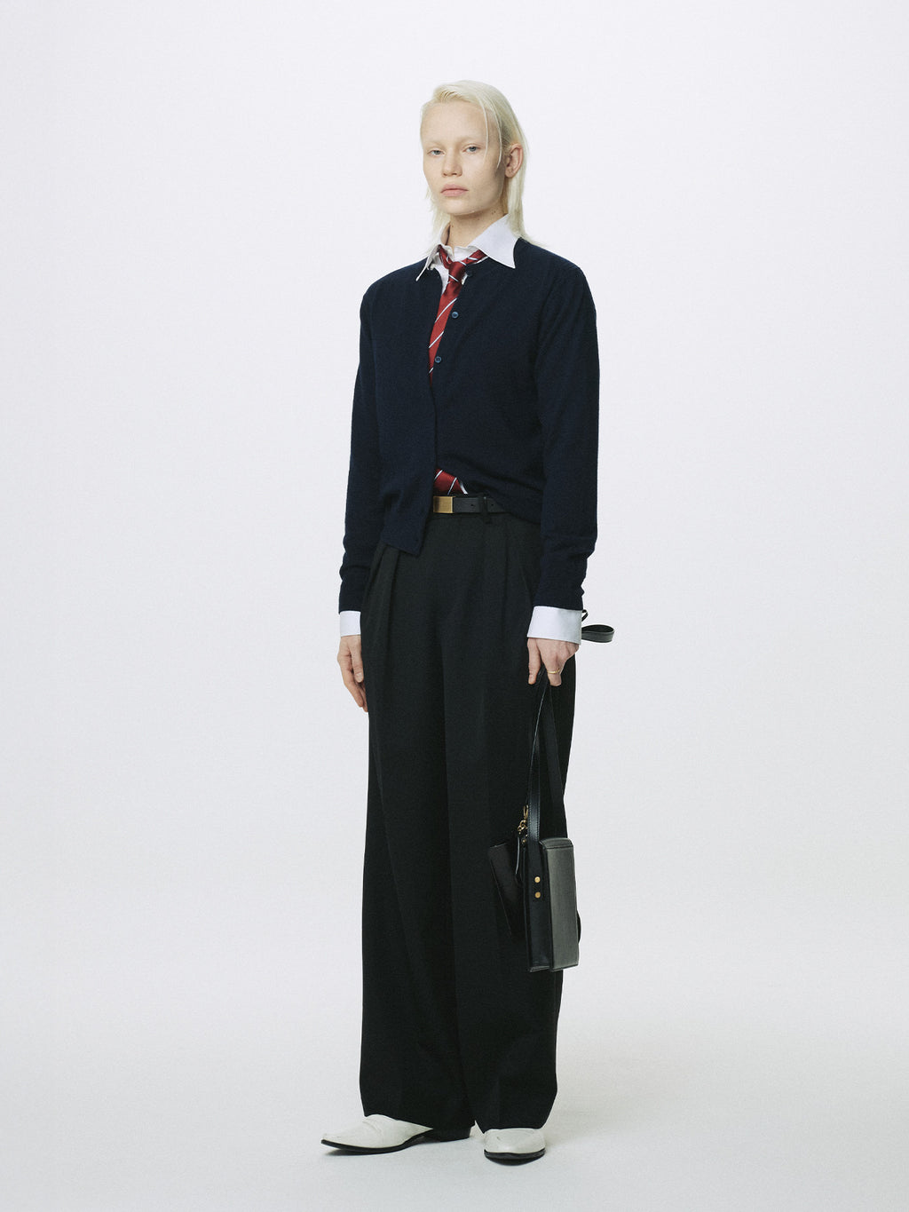 Tonywack - Super Fine Merino Wool Cardigan (Navy) product image 4 | TRAB K-Fashion Australia