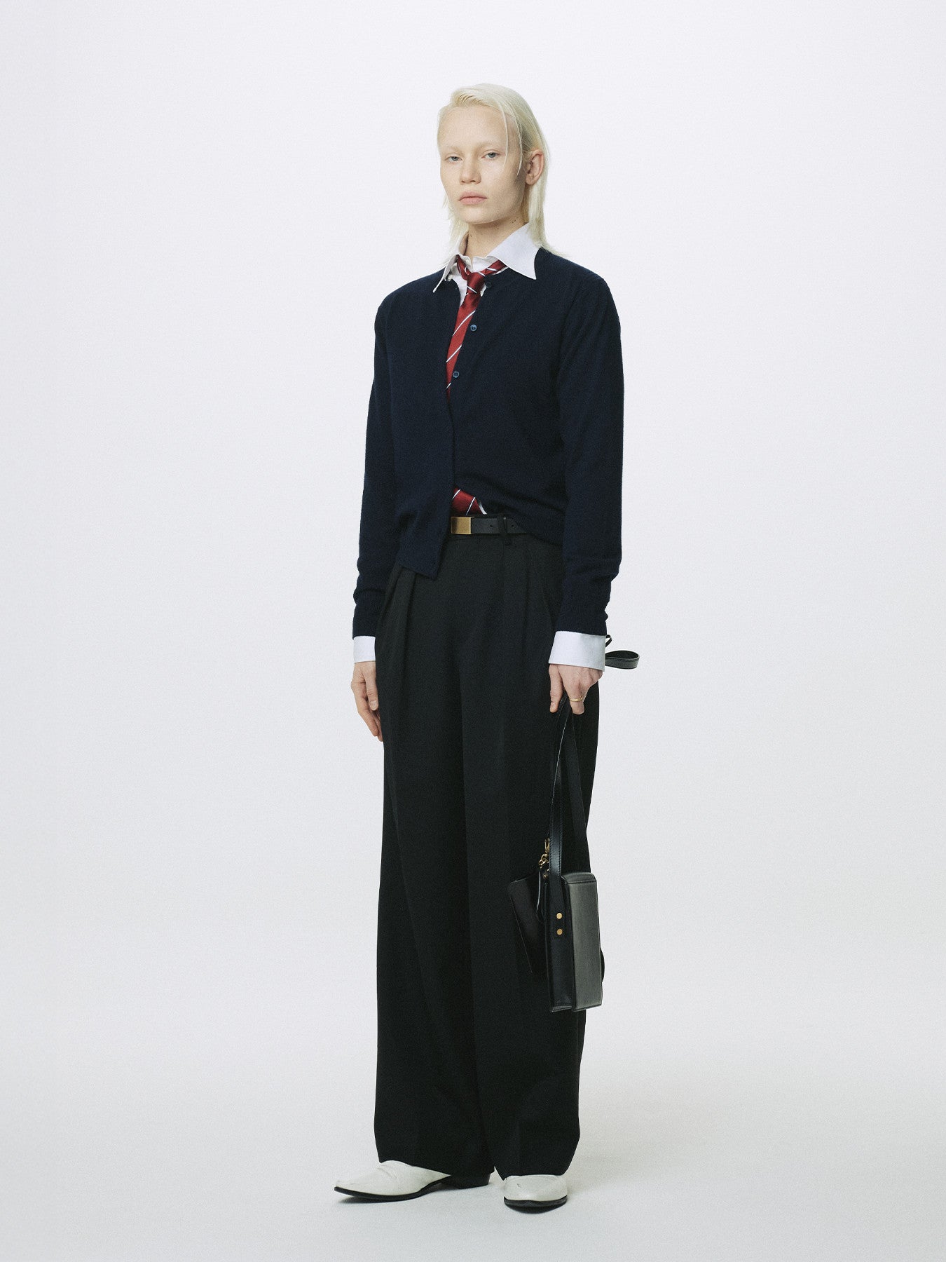 Tonywack - Super Fine Merino Wool Cardigan (Navy) product image 4 | TRAB K-Fashion Australia