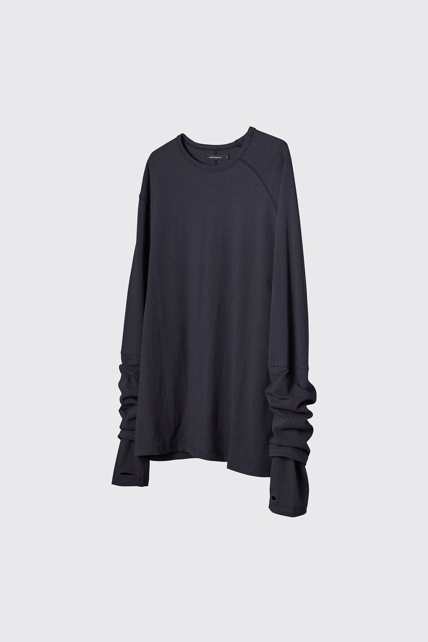 Hatchingroom - Double Sleeve Tee Blue (Charcoal) product image 2 | TRAB K-Fashion Australia