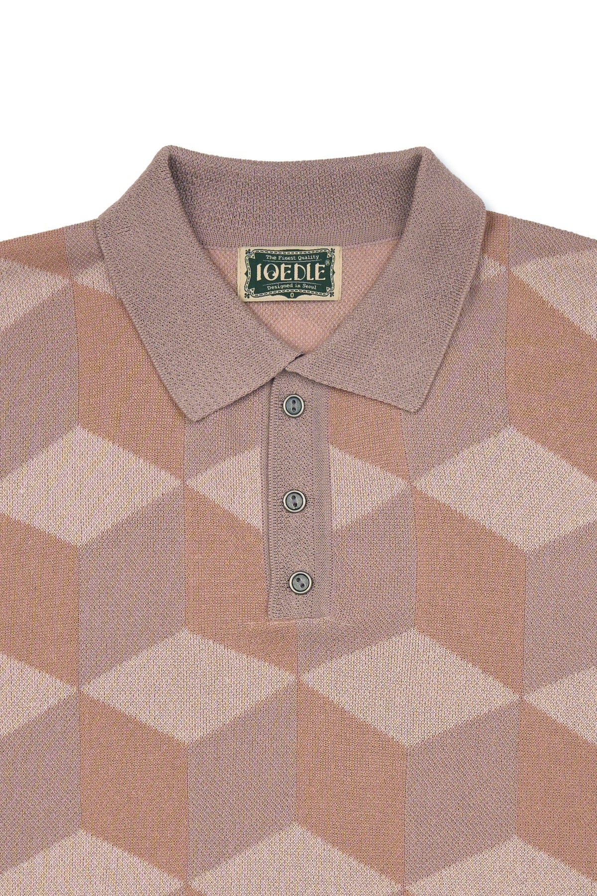 Ioedle - Infinite Grid Short Sleeve Knit (Pink) product image 5 | TRAB K-Fashion Australia