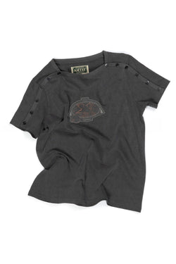 Ioedle - Birth Of Gravity Fastened Boat Neck T-Shirt (Charcoal) product image 1 | TRAB K-Fashion Australia