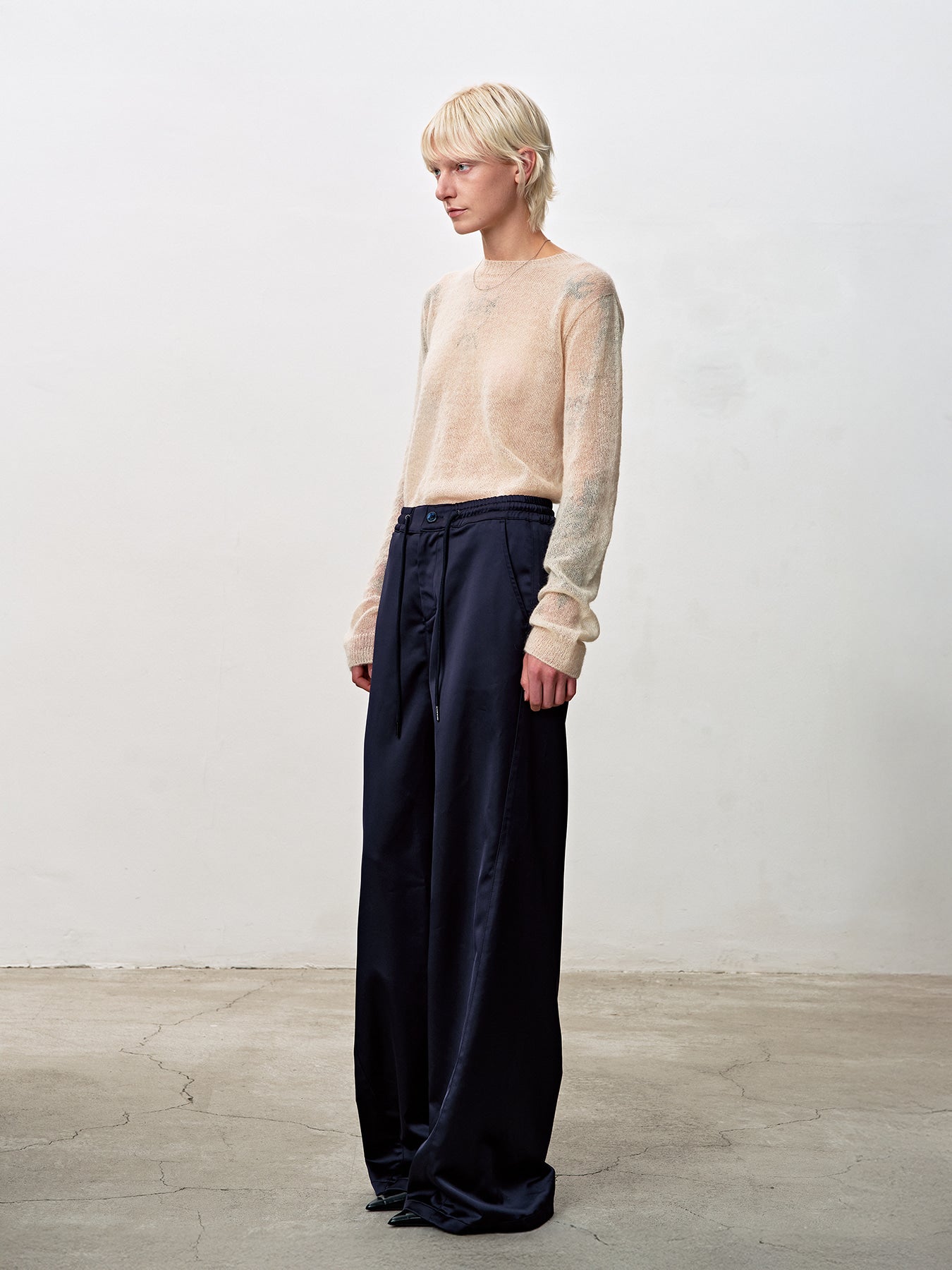Tonywack - Silky Banding Lounge Pants (Navy) product image 4 | TRAB K-Fashion Australia