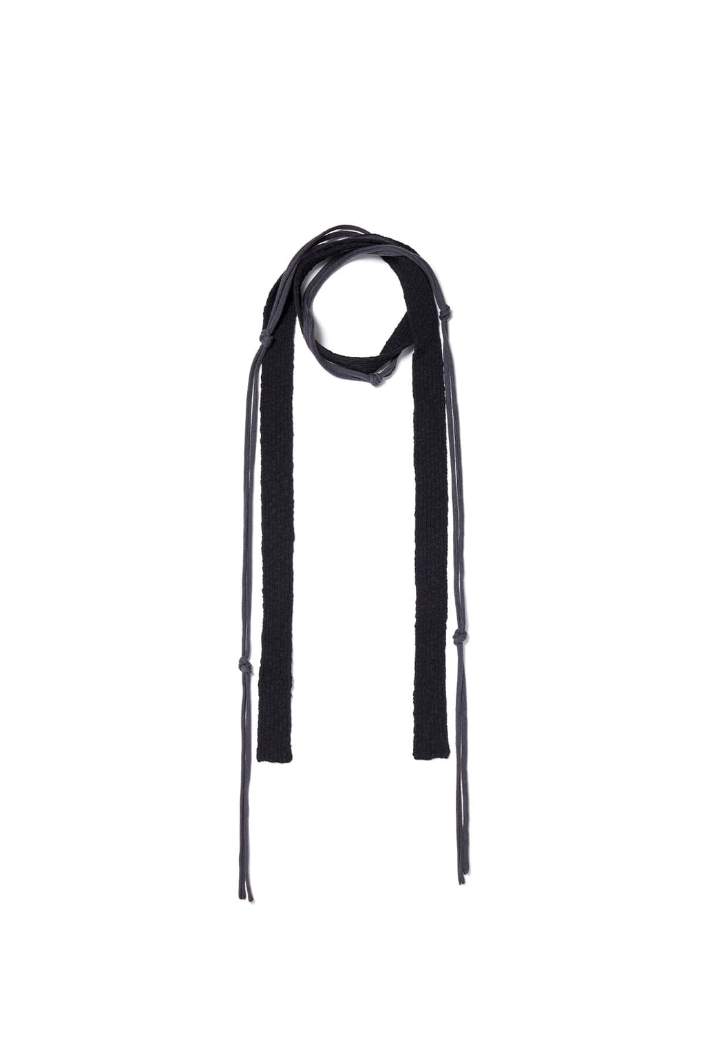 Matin Kim - String Layered Two Way Muffler (Black) product image 1 | TRAB K-Fashion Australia