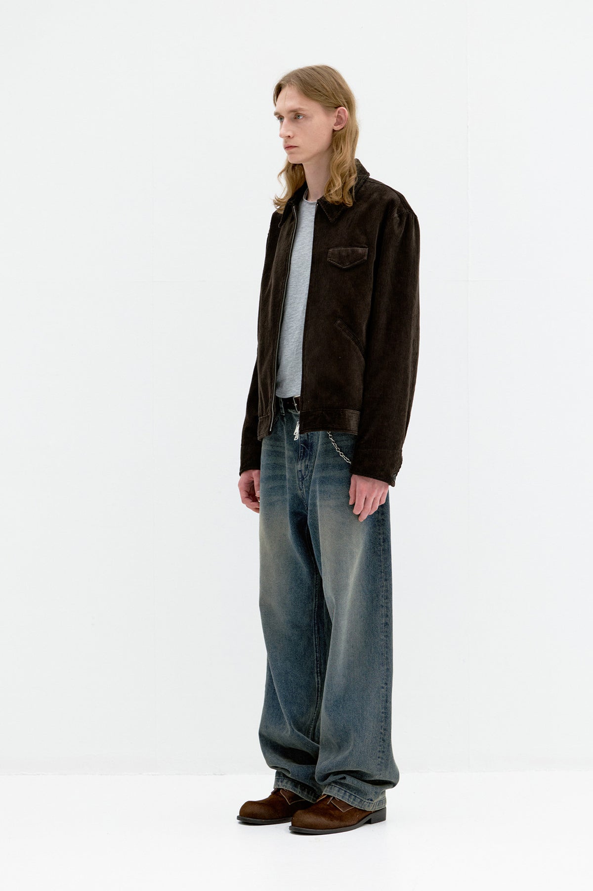 Coor - Vintage Finish Cow Leather Belt (Dark Brown) product image 3 | TRAB K-Fashion Australia