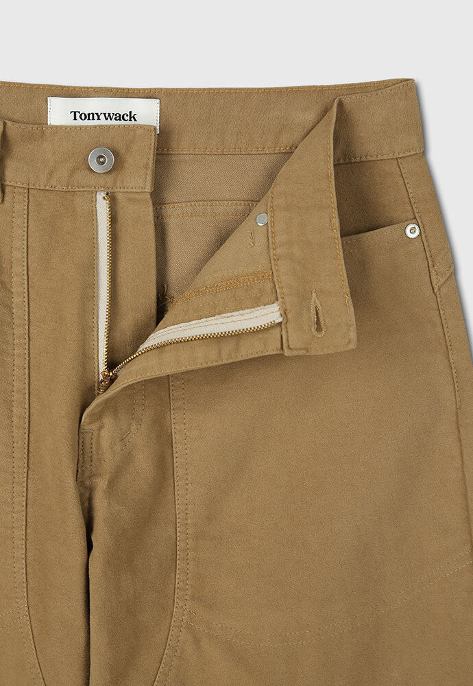 Tonywack - Garment-Washed Moleskin Straight Pants (Washed Beige) product image 10 | TRAB K-Fashion Australia