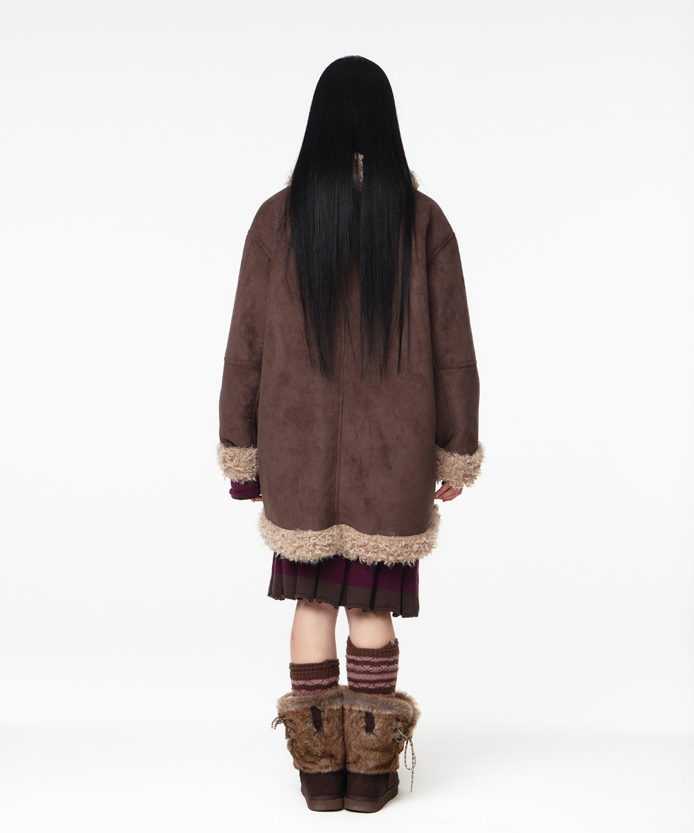 Coyseio - Hairy Suede Mustang Jacket (Brown) product image 13 | TRAB K-Fashion Australia