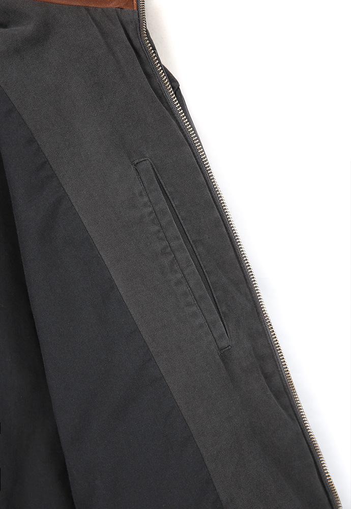 Art if acts - Washed Leather Collar Jacket (Charcoal) product image 11 | TRAB K-Fashion Australia