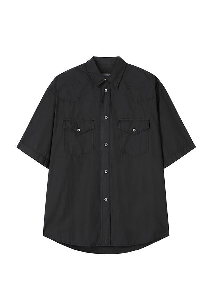 Art if acts - Washed Western Half Shirt (Faded Black) product image 7 | TRAB K-Fashion Australia