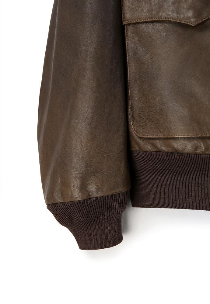 Art if acts - Stand Collar Leather Blouson Italy Vegetable Leather (Cloud Brown) product image 14 | TRAB K-Fashion Australia