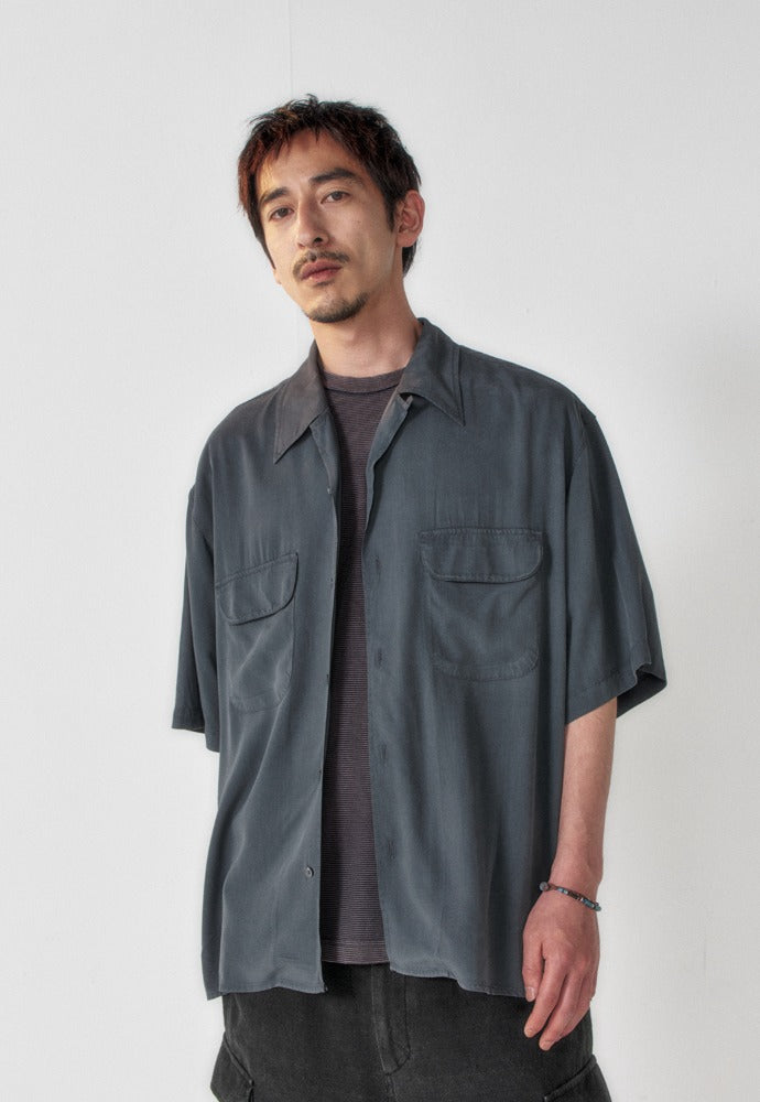 Art if acts - Tencel Two Pocket Half Shirt (Vintage Charcoal) product image 1 | TRAB K-Fashion Australia