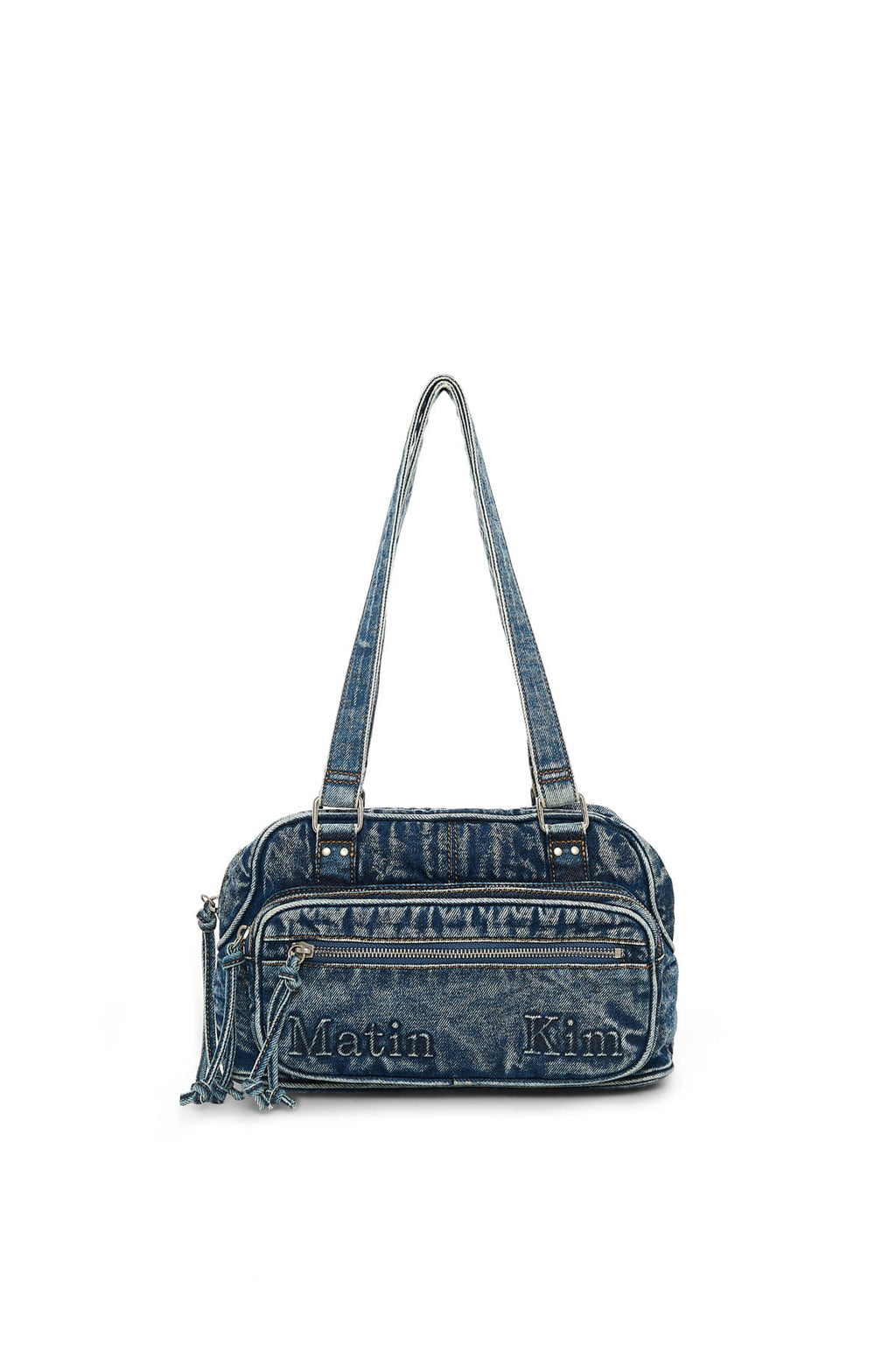 Matin Kim - Matin Dust Denim One Pocket Shoulder Bag (Blue) product image 1 | TRAB K-Fashion Australia