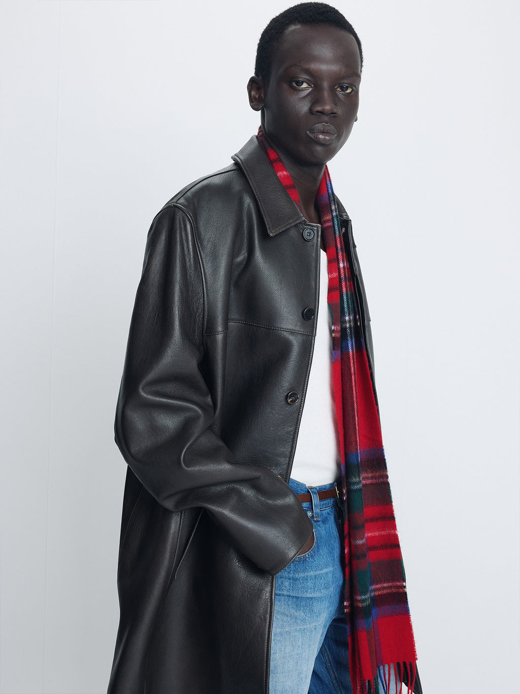 Tonywack - Aged Lamb Leather Carcoat (Dark Brown) product image 5 | TRAB K-Fashion Australia