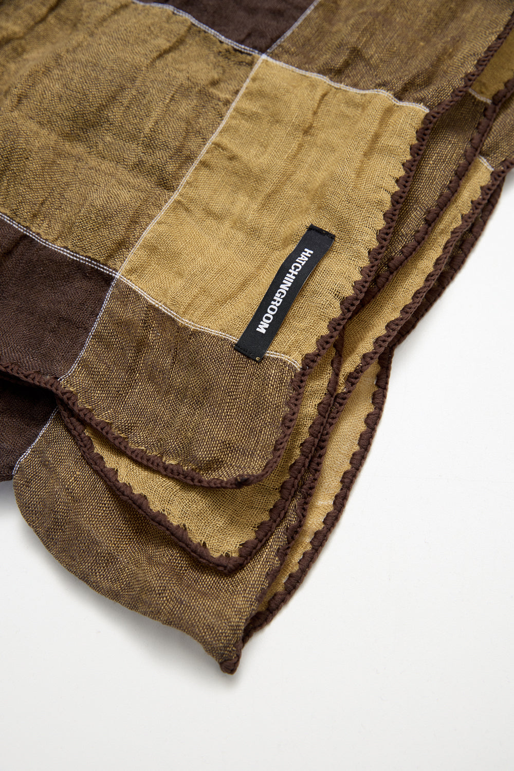 Hatchingroom - Check Scarf Linen (Brown/Yellow) product image 5 | TRAB K-Fashion Australia