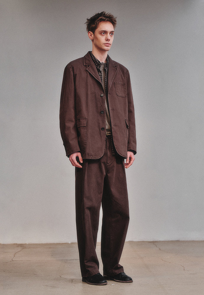 Art if acts - Washed 3 Button Blazer (Brown) product image 3 | TRAB K-Fashion Australia