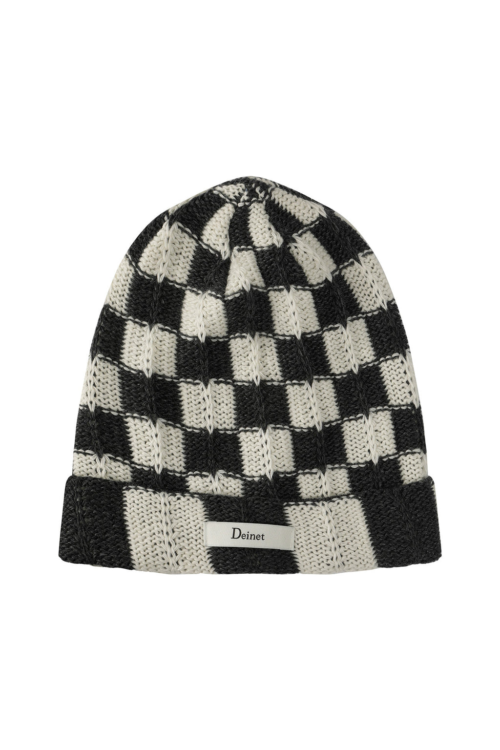 Deinet - Checkered Neat Knit Beanie (Charcoal) product image 5 | TRAB K-Fashion Australia