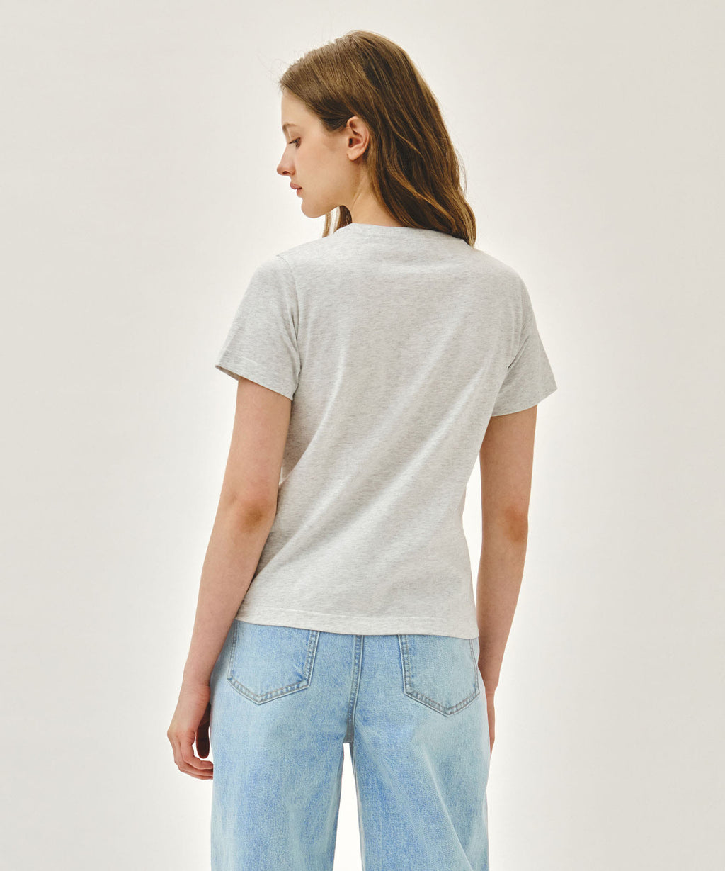 Marithe & Francois Girbaud - Classic Logo Tee (Light Heather Gray) product image 3 | TRAB K-Fashion Australia