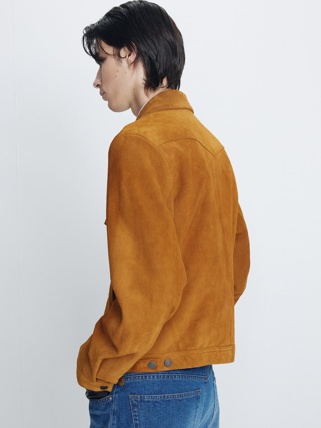 Tonywack - Split Suede Trucker Jacket (Sand Beige) product image 5 | TRAB K-Fashion Australia