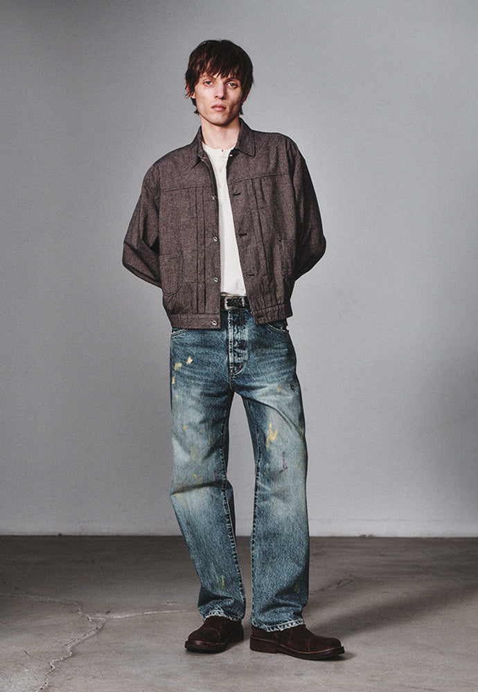 Art if acts - Painted Regular 5P Denim Pants (Used Indigo) product image 4 | TRAB K-Fashion Australia