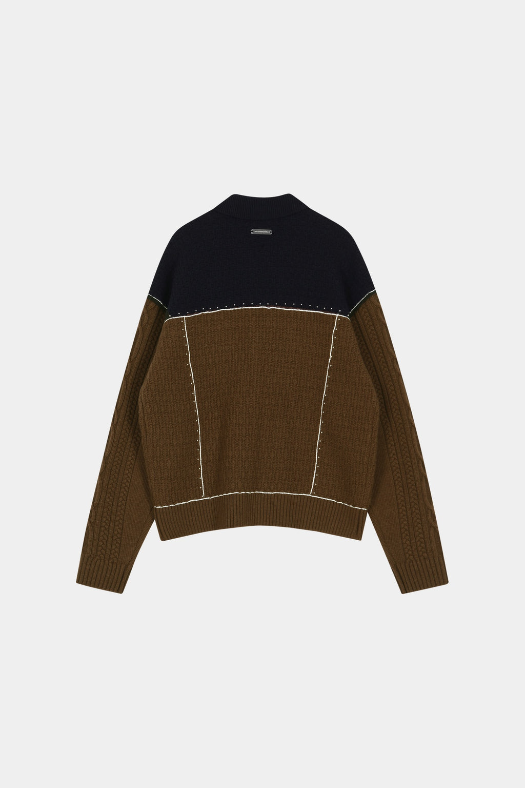 Andersson Bell - Camelon Trucker Cardigan (Brown/Navy) product image 9 | TRAB K-Fashion Australia