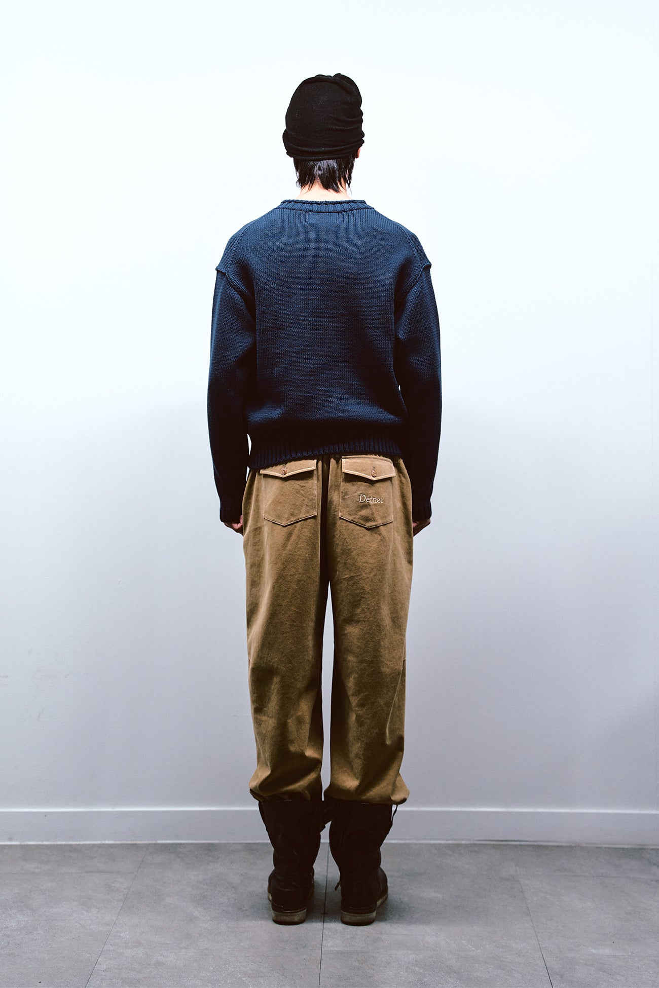 Deinet - Peach Cotton Curved Pants (Beige) product image 3 | TRAB K-Fashion Australia