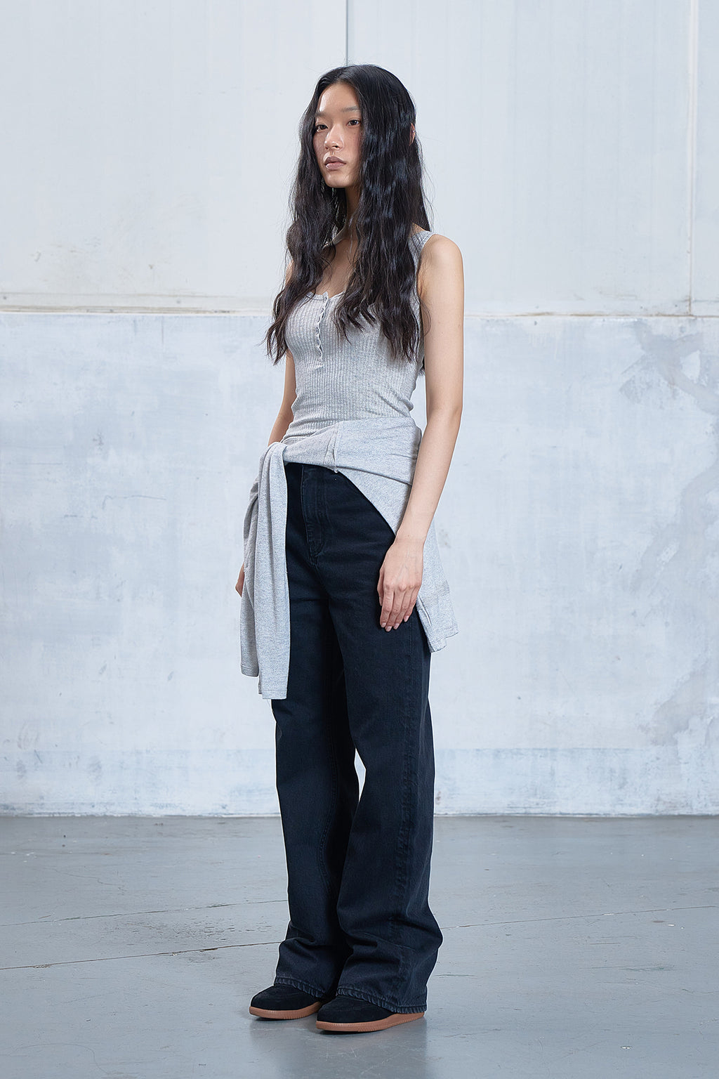 Deinet - Button Point Sleeveless (Melange Grey) product image 2 | TRAB K-Fashion Australia