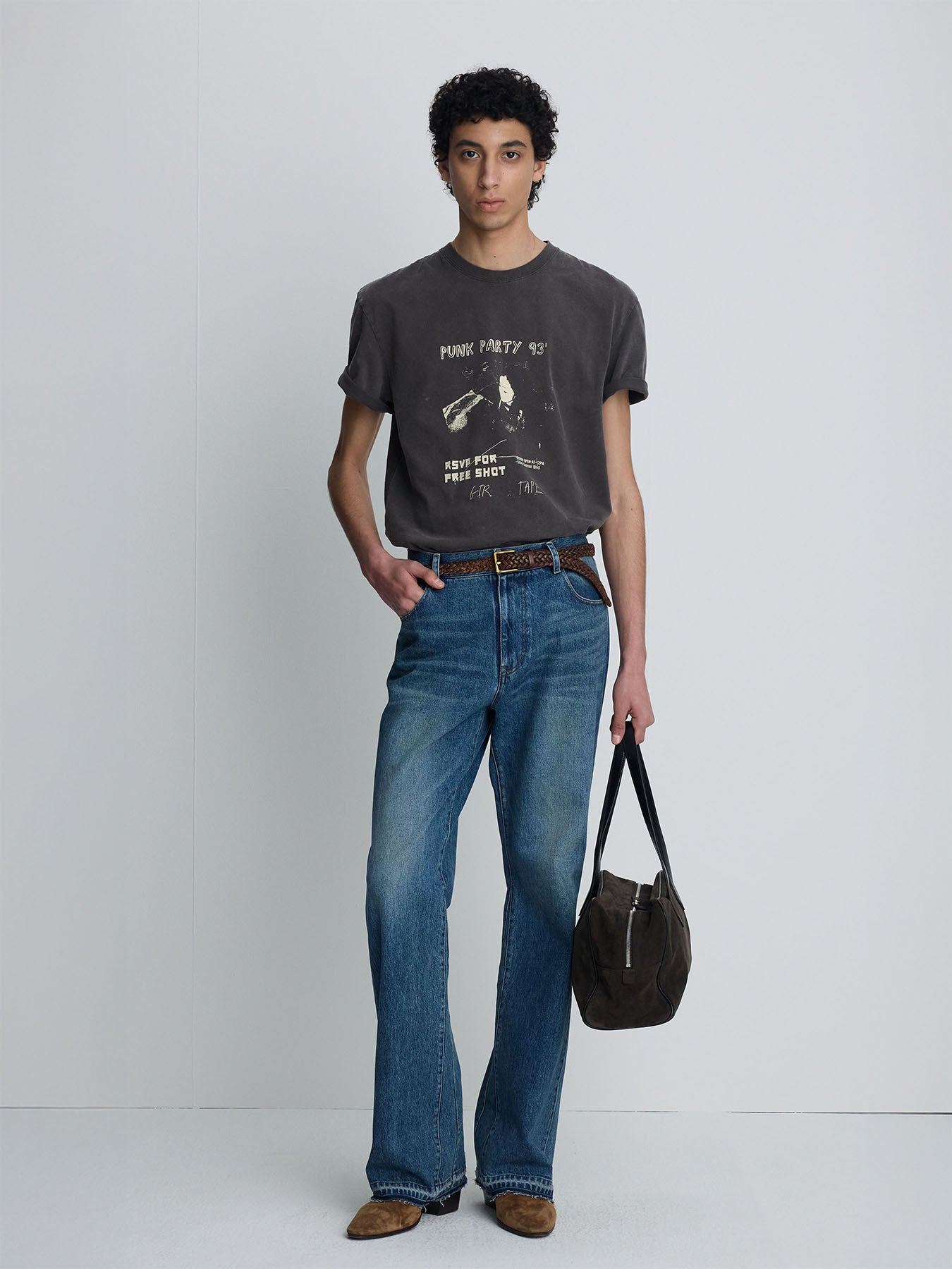Tonywack - Garment-Dyed Rsvp T-Shirt (Dusty Brown) product image 3 | TRAB K-Fashion Australia